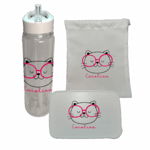 Pack cole - botella con boquilla + fiambrera + bolsa de almuerzo