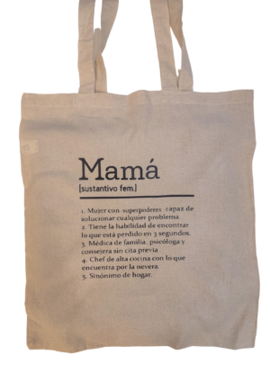 Tote bag de algodón orgánico - definición de mamá